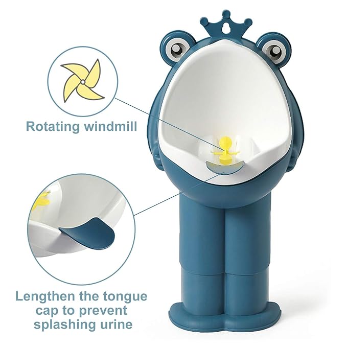 Potty Training Urinal Boy Urinal Kids Toddler Pee Trainer Bathroom Funny Baby Training Potties（DEEP Blue）
