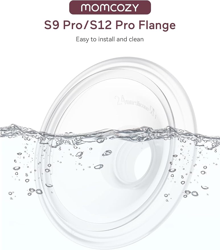 Momcozy Original S9 Pro/S12 Pro Replacement Accessories, Only Compatible with Momcozy S9 Pro/S12 Pro Breast Pump NOT for S9/S12/S12Pro-Quick(Double-Sealed Flange 24mm,1 Pack)