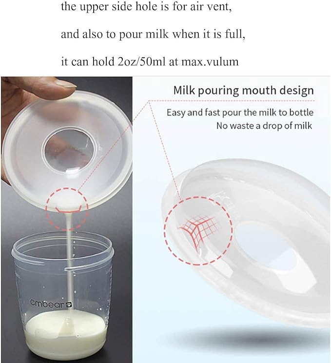 Breast Shells Milk Saver,2 Pack Breast Pump,Breastmilk Collector,Milk Anti-Flow Out,Protect Sore Nipples,BPA-Free Flexible Food Grade Silicon and PP Material,Skin Friendly