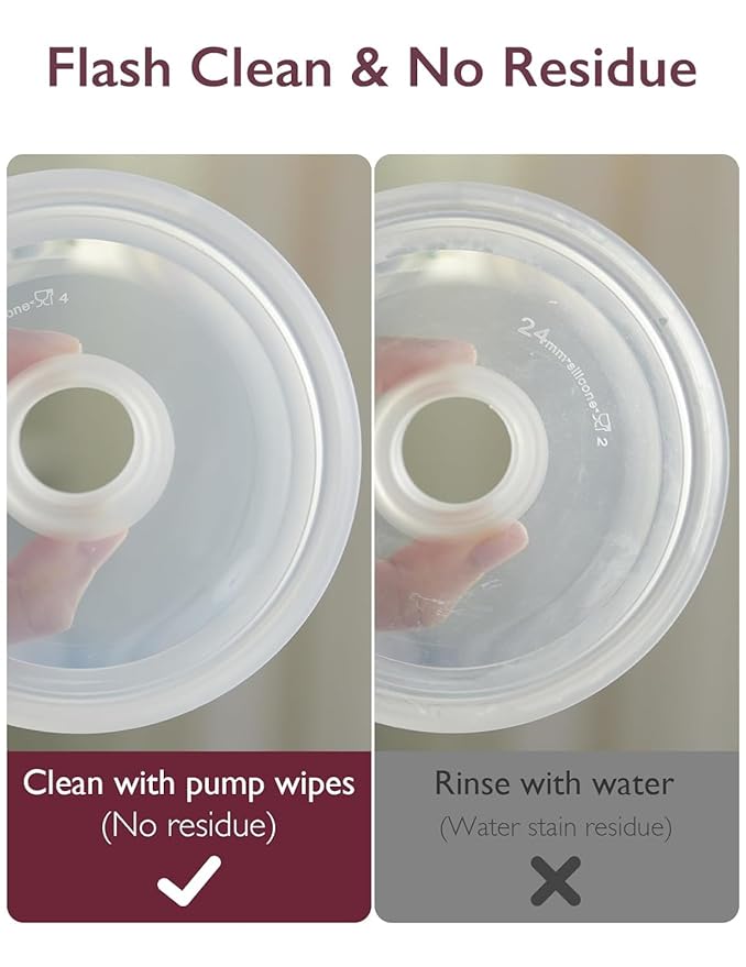 Momcozy Natural Breast Pump Wipes for Parts Cleaning On-The-go, 30 Count, Flash Clean & Resealable