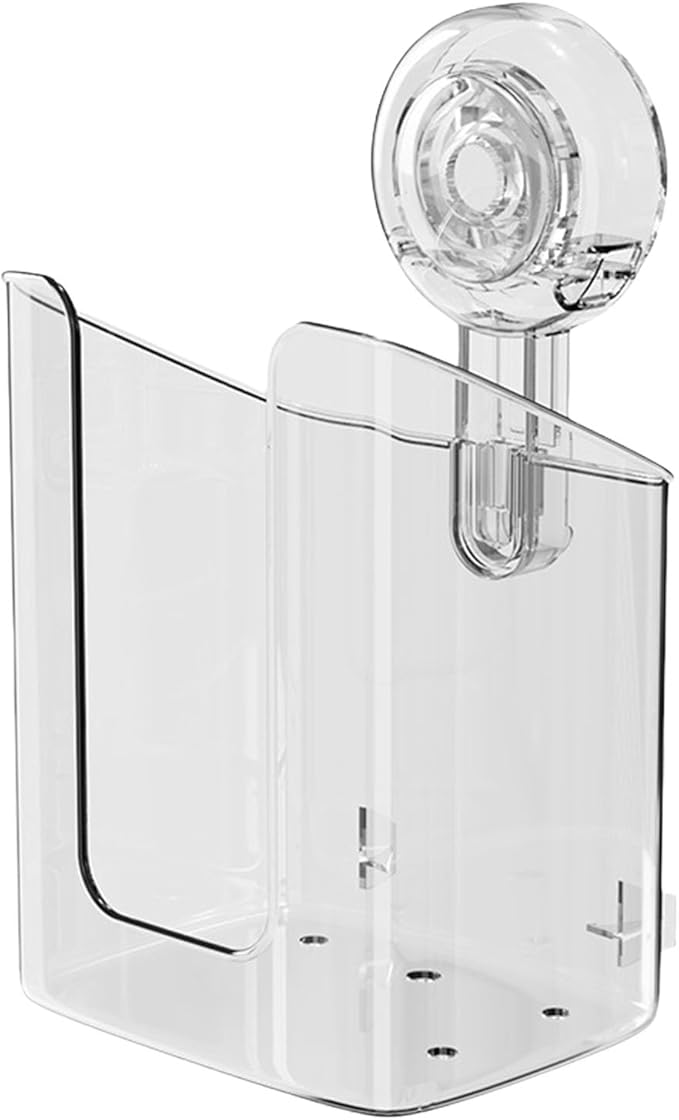 Wall Mounted Wet Wipes Dispenser for Bathroom and Kitchen, Clear PET Materials, Easy Installation with Suction Cup