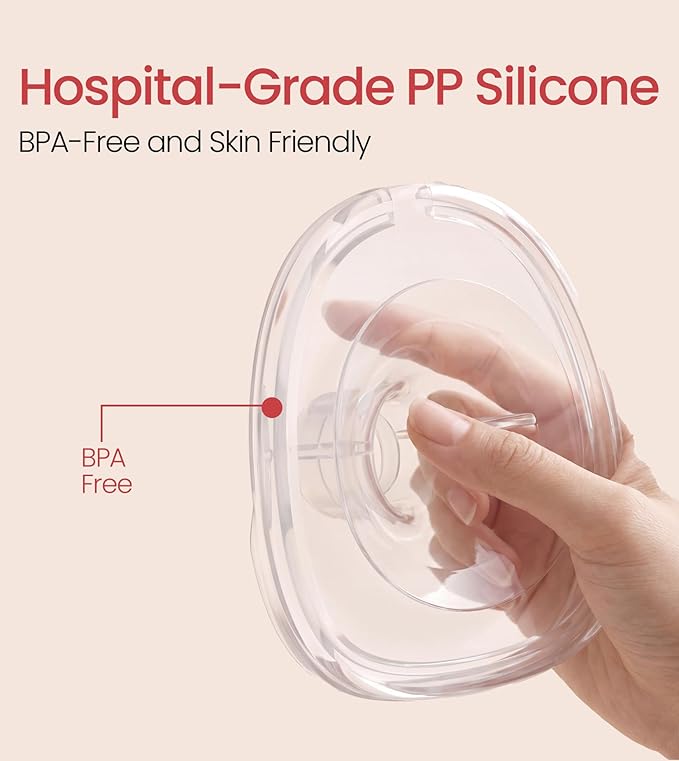 NCVI Breast Pump Hands Free, Double Wearable Electric Breast Pump with Strong Suction, 150min Battery Life with 4 Modes & 9 Levels, 19/21/24mm Flange Anti-Leakage Portable Breastfeeding Pump for Moms