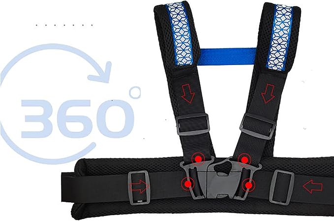Clobeau Child Motorcycle Safety Harness Reflective Strip Antifall Child Safety Harness for Kid 2-12Year Bike Safety Belt
