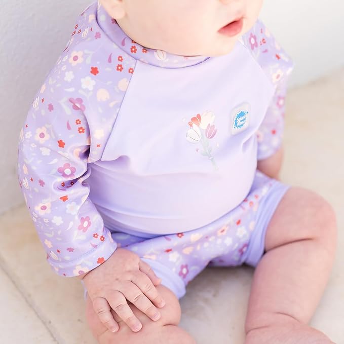 Splash About Happy Nappy Sunsuit, Swimsuit for Babies & Toddlers with Built-in Swim Diaper