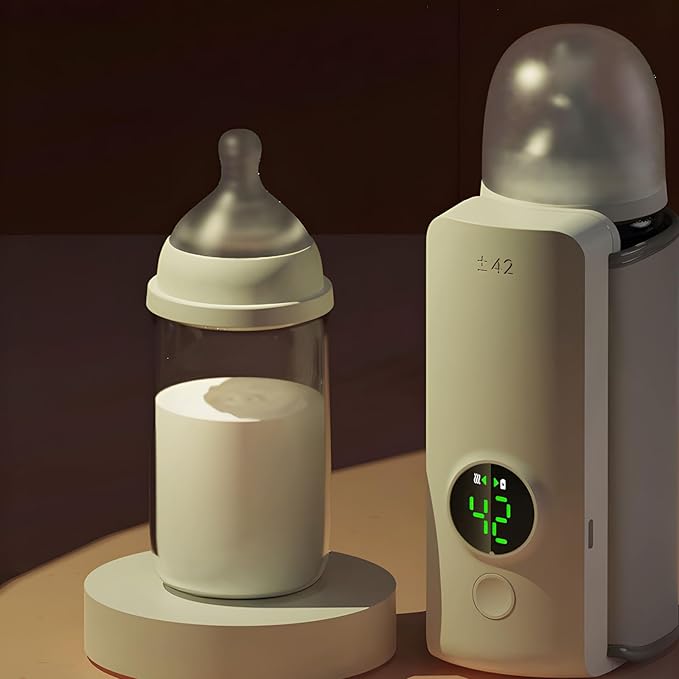 Portable Bottle Warmer, USB Baby Bottle Warmer, Water Warmer, On The Go Milk and Formula Warmer - Fast Heating - 6000mAh Rechargeable Battery, Ideal for Busy Parents Travel (1PCS)