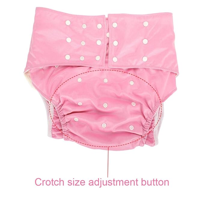 Adults Cloth Diapers For Elderly 6 Colors, Reusable Washable Waterproof Diapers Bedwetting Adults For Disabled Urine Loss, Adult Night Diapers For Incontinence Care(#3)