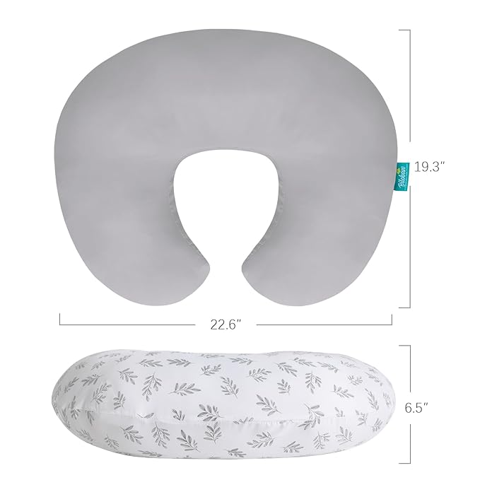 Biloban Nursing Pillow Cover 2 Pack Fit for Boppy Pillow, Breathable & Skin-Friendly Nursing Slipcovers for Breastfeeding Mom, Comfortable & Machine Washable Nursing Covers