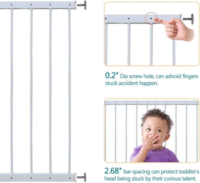 Fairy Baby Window Guards for Children, Adjustable Wide Child Safety Window Guard Prevents Accidental Falls, Home Security Childproof Interior Bar Guard for Windows Wide 61.41" - 86.61"(3 Panels)