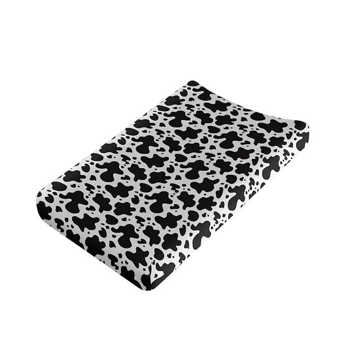 Cow Print Baby Changing Pad Cover Soft Diaper Changing Pad Cover Breathable Diaper Changing Pad Cover 32''*16'' Changing Pads Nursery Decor