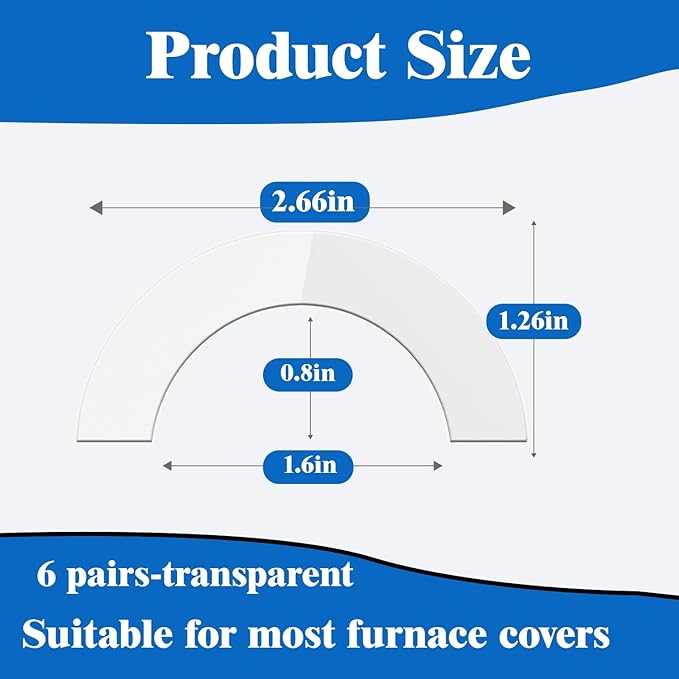 6 Pairs (12 Pcs) Transparent Tape for Stove Knob Safety Covers, Premium Double Sided Tape for Child Proof Stove Knob Covers, Easy to Install, No Shaking, Suitable for Most Covers, Stretchable