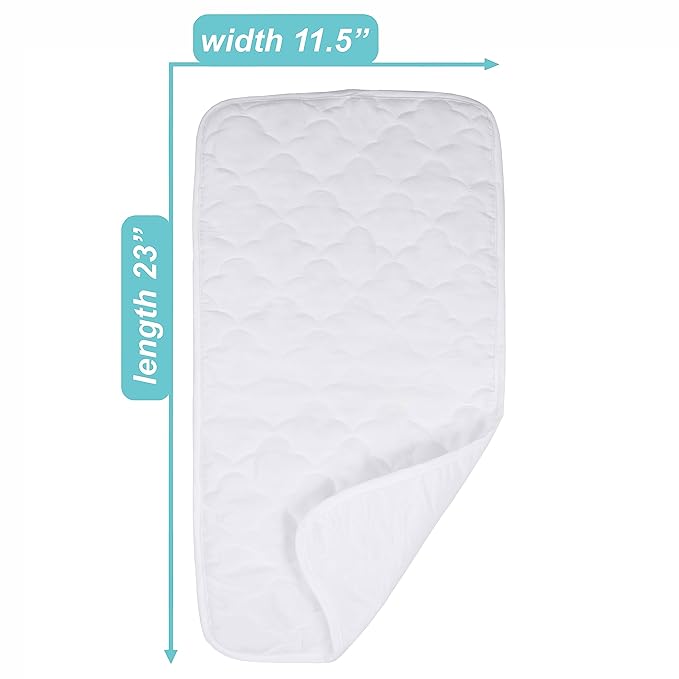 American Baby Company Ultra Soft Microfiber Quilted Waterproof Changing Table Pad Liners, 11.5" x 23" 3 Count