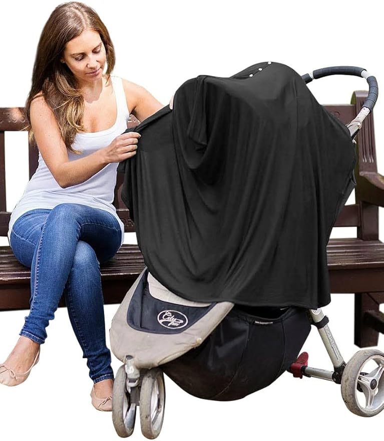 Byrd & Blume Maternity Nursing Cover Breathable Lightweight Breastfeeding Cover Wrap Shawl Scarf Poncho Full 360