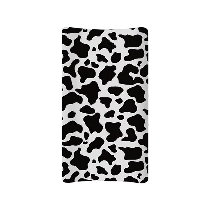 Cow Print Diaper Changing Pad Cover Waterproof Changing Pad Cover for Newborn Babies Girls Boys 16 X 32 Cradle Mattress Sheets