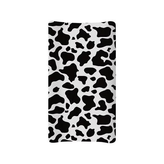 Cow Print Diaper Changing Pad Cover Waterproof Changing Pad Cover for Newborn Babies Girls Boys 16 X 32 Cradle Mattress Sheets