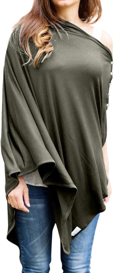 Byrd & Blume Maternity Nursing Cover Breathable Lightweight Breastfeeding Cover Wrap Shawl Scarf Poncho Full 360