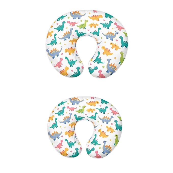 Colored Dinosaur Nursing Pillowcase Stretchy Removable Nursing Covers for Breastfeeding Pillows Ultra Soft Newborn Feeding Pillow Cover Easy to Use and Dustptoof