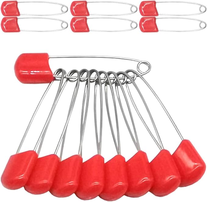 50Pcs 2.2" Plastic Head Nappy Safety Pins