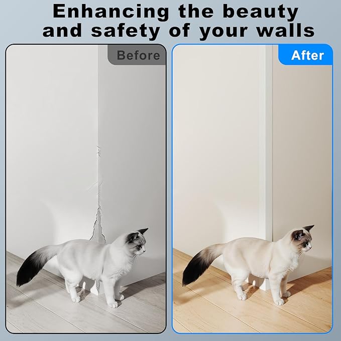 White Wall Corner Protector, 4Pcs, Length 35.4in, Width 0.79in - Self Adhesive Metal Corner Protector for Aluminum Trim molding, Cabinet Edge Guard, Easy to Install