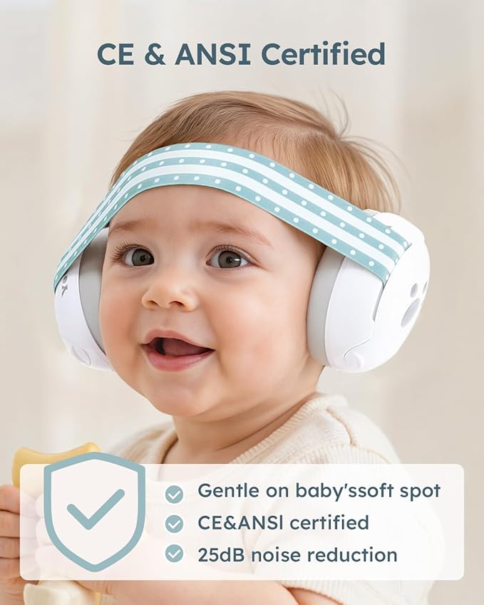 Yoofoss Baby Ear Muffs Noise Protection for Infants Up to 36 Months - Noise Cancelling Headphones for Ear Protection