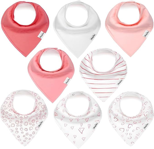 KiddyStar Drool Bibs for Babies – Organic, Unisex, Soft Absorbent Teething Bibs with Adjustable Snaps