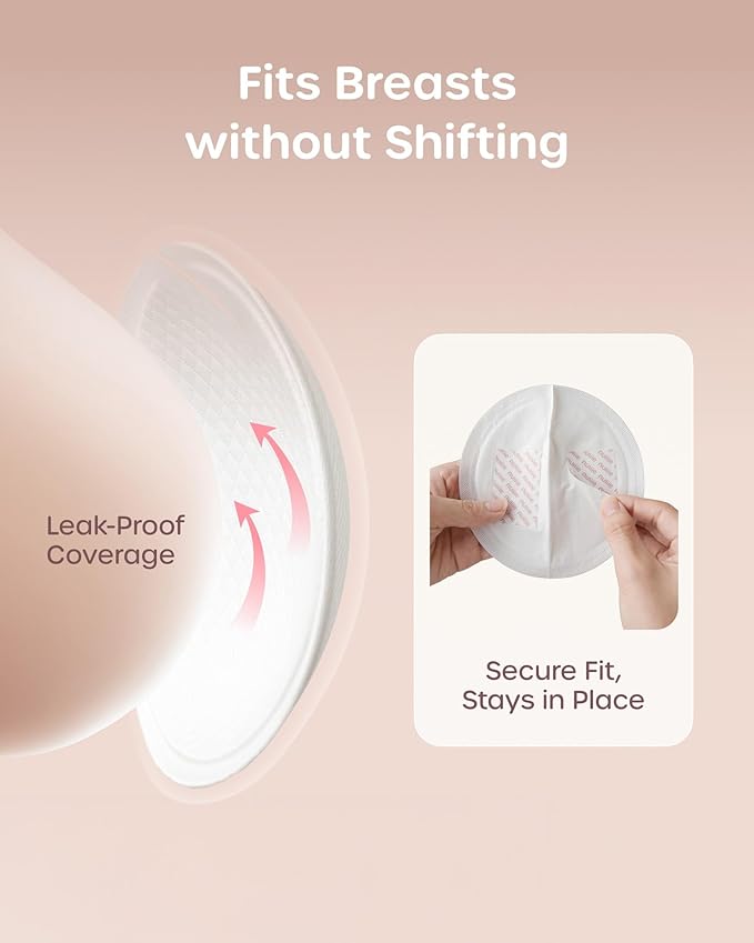 Nuliie 200 PCS Disposable Nursing Pads, Ideal for First-Time Buyers to Find Perfect Match, 4 Materials Trial (Viscose from Bamboo, Classic, Blue Core, Pink Care), Breastfeeding Essentials for New Moms