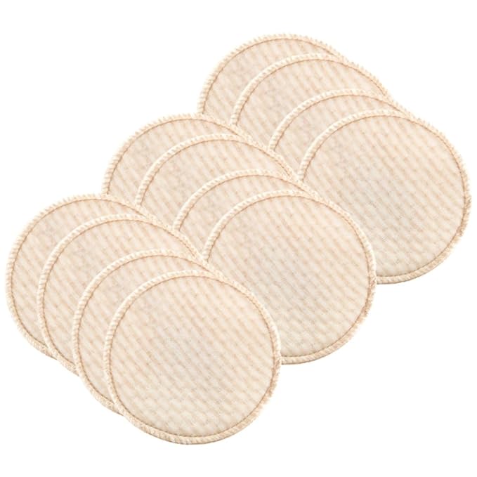 SHOWERORO Breastfeeding Nursing Pads 12pcs Reusable Breast Pads Washable Cotton for Women