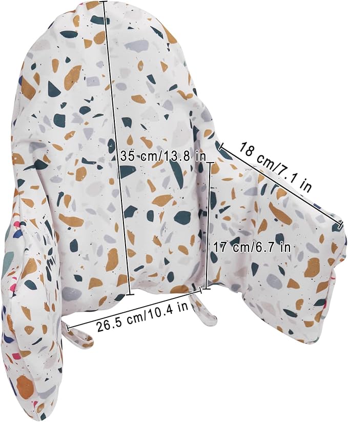 IKEA Antilop Highchair Cushion: Built-in Inflatable, Baby Sitting More Comfortable (Stone Pattern)