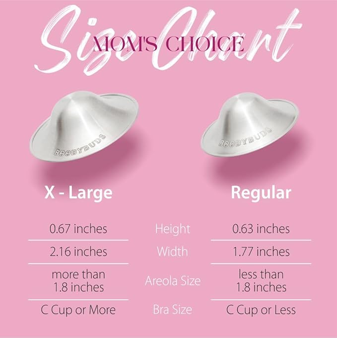 The Original Silver Nursing Cups - Nipple Shields for Nursing Newborns - 999 Silver - Universal Fit - Nipple Comfort Cups for Breastfeeding (TriLaminate Silver)