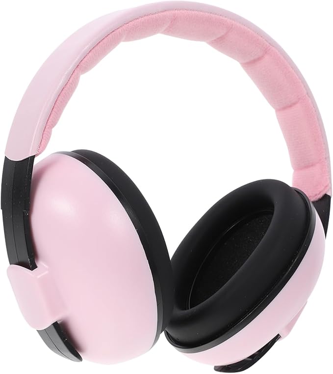 Milisten Baby Ear Protection Newborn Noise Reduction Earmuffs for Toddlers Children Kids Sleeping Hearing Damage Pink