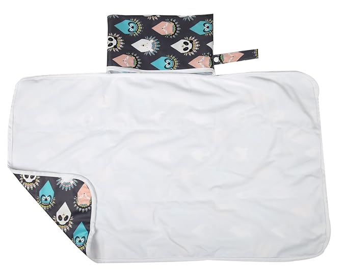 Baby Diaper Changing Mat Pad Portable Foldable Washable Compact Travel Nappy Waterproof Play Mat 30inx18.5in (Native American Animal)
