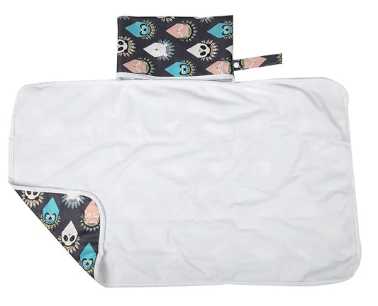 Baby Diaper Changing Mat Pad Portable Foldable Washable Compact Travel Nappy Waterproof Play Mat 30inx18.5in (Native American Animal)