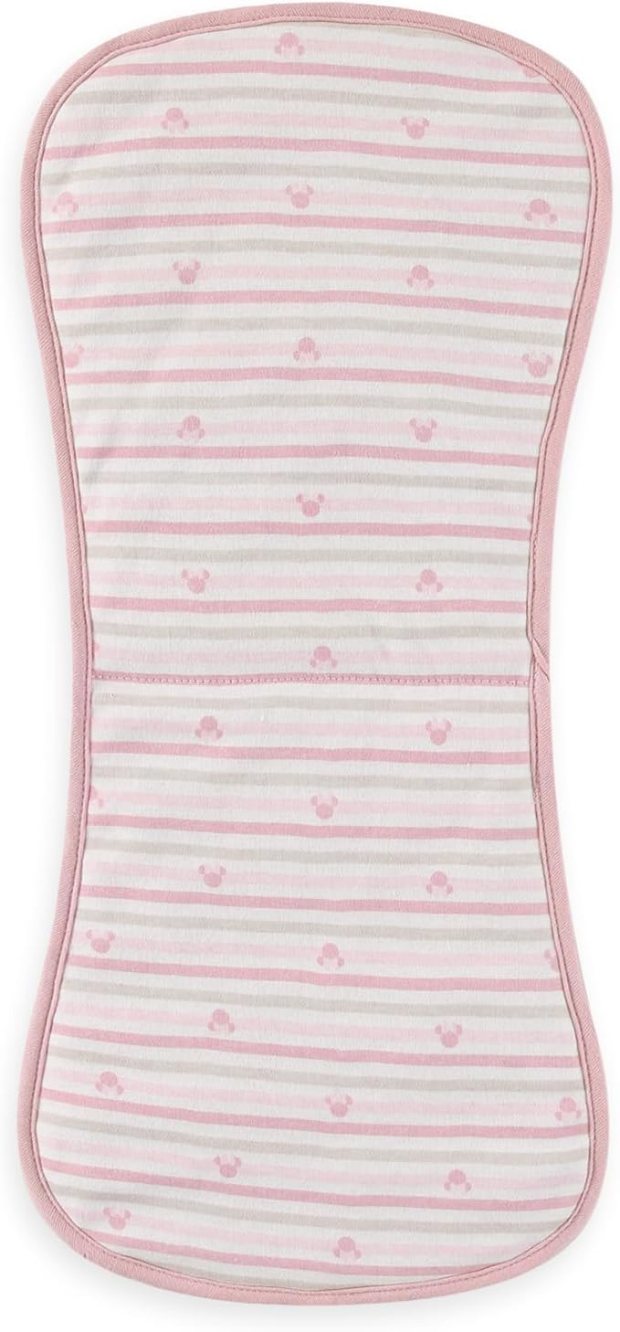 Disney Baby Burp Cloths 3-Pack – Mickey Mouse and Minnie Mouse Soft Absorbent 20" x 10" Leakproof Burping Rags for Baby Boys Girls & Unisex Newborns & Infants