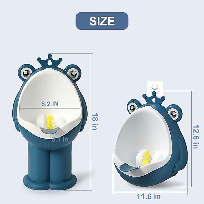 Potty Training Urinal Boy Urinal Kids Toddler Pee Trainer Bathroom Funny Baby Training Potties（DEEP Blue）