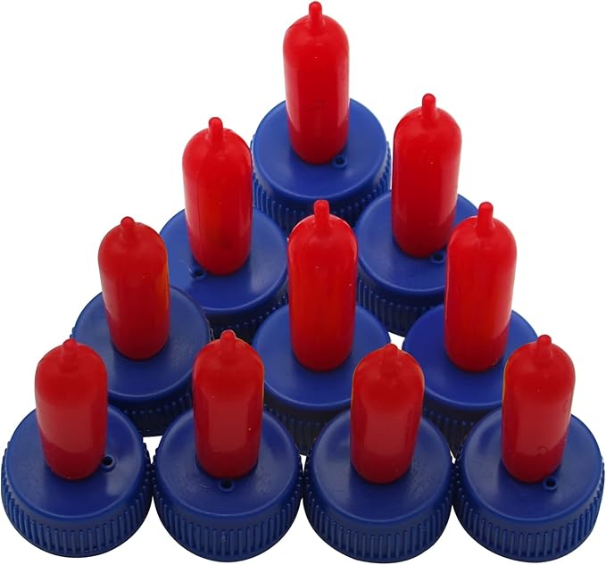Baby Goat Nipple, 20 Pieces Goat Lamb Teat Feeder Bottle Topper Feeding,Soft Rubber Goat Milk Drinking Nipple for Nursing Lambs,Puppy (Blue, 20 Pieces)