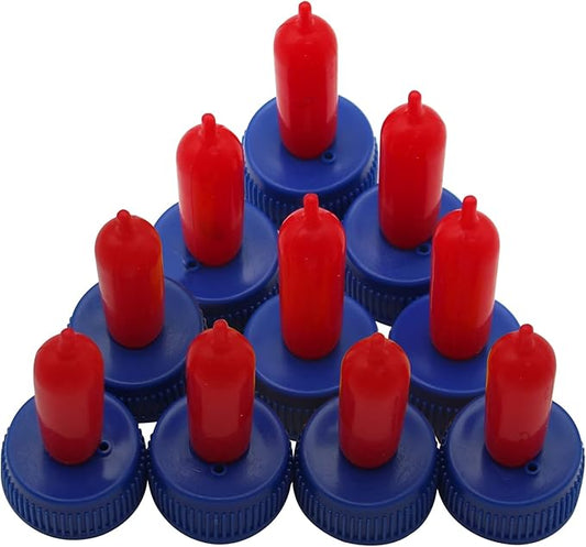 Baby Goat Nipple, 20 Pieces Goat Lamb Teat Feeder Bottle Topper Feeding,Soft Rubber Goat Milk Drinking Nipple for Nursing Lambs,Puppy (Blue, 20 Pieces)
