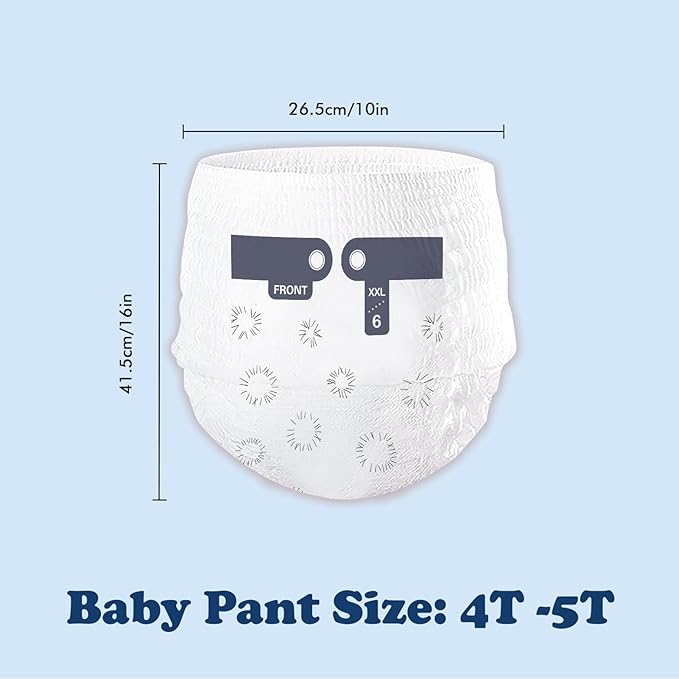 Minime Baby Training Pants - Size 4T-5T (33-44 lbs), 26 Count, Premium Hypoallergenic Training Underwear, Fragrance Free Disposable Baby Diaper Pants