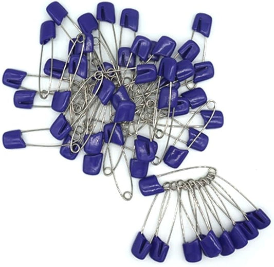 Baby Safety Pins Secure Clips for Fastening Baby Clothes Diaper Napkins 50pcs 60PCS 30PCS (Purple, 50 pcs)