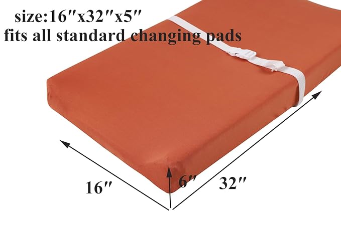 Changing Pad Cover Set 3 Pack Jersey Knit Ultra Soft for Baby Boys Girls Green/Orange/Floral