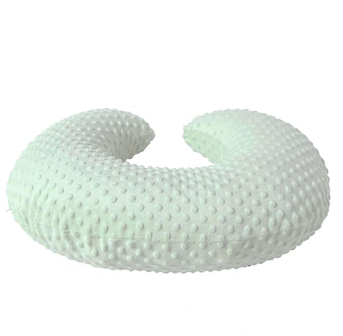 Nursing Pillow Cover Breastfeeding Pillow Cases Plush Dot Slipcover Pillow Sham (Green)