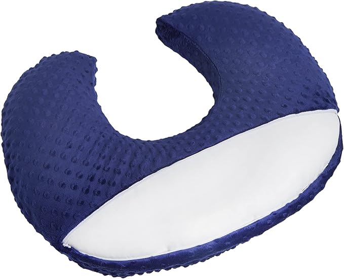 Baby Nursing Pillow Cover, Nursing Pillow Slipcovers for Breastfeeding Moms, Ultra-Soft Fit Standard Infant Nursing Pillows for Infant Newborn Baby Boy Girl (Estate Blue)