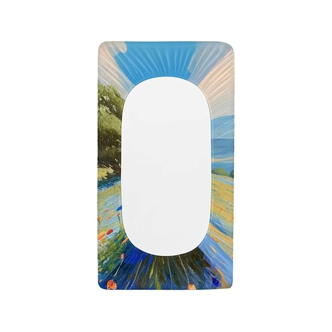 Breathable Diaper Changing Pad Cover for Baby Girls and Boys, Soft Changing Table Sheets 16 * 32 Inches, Countryside Scenery