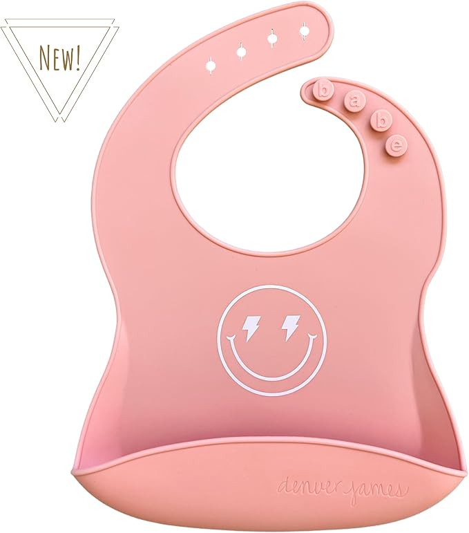 Denver James Silicone Feeding Bibs | Dishwasher Safe. Waterproof. Adjustable.