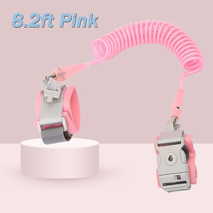2PCS Anti Lost Wrist Link Safety Wrist Link with Key Lock, Child Leash with Whistling Suitable for Children, Infants and Children Safely