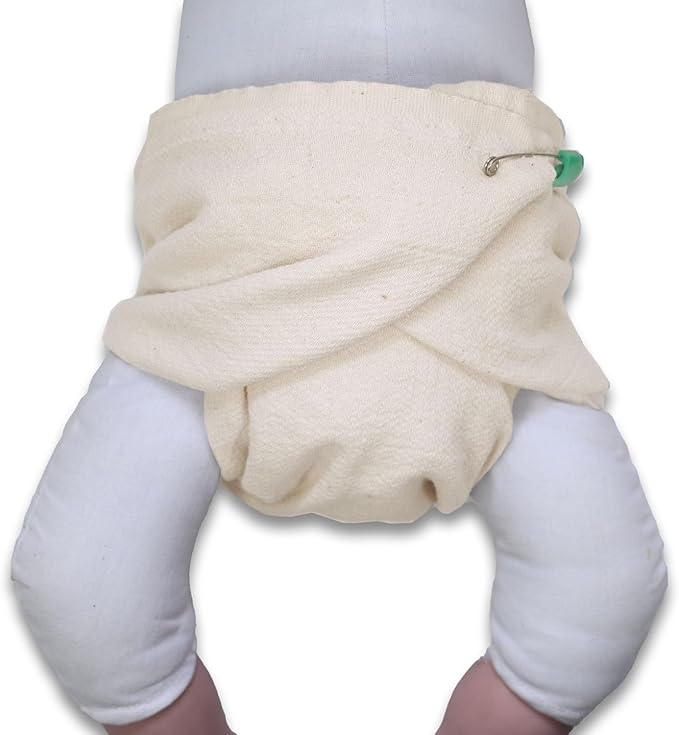 OsoCozy - Organic Flat Cloth Diapers (Dozen) - 27 x 30.5 - One-Layer Nappies Made of Soft, Durable 100% Birdseye Cotton - The Best Organic Diapers - Sold by the Dozen.