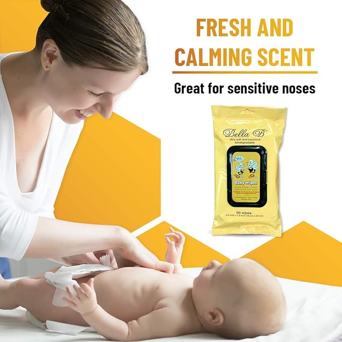 BELLA B Baby Diaper Wipes Bundle 3-Piece - Natural Baby Wipes - Organic Baby Wipes - Baby Cleaning Wipes - Soothing Wipes - Diapers Wipes - Infant Wipes - Alcohol-Free Baby Wipes Natural