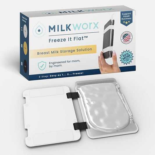 Freeze It Flat Breastmilk Freezer Storage System - Space-Saving Organizer for Breast Milk Storage Bags - Freezer Organization Made in USA (White, Single 2-pk)