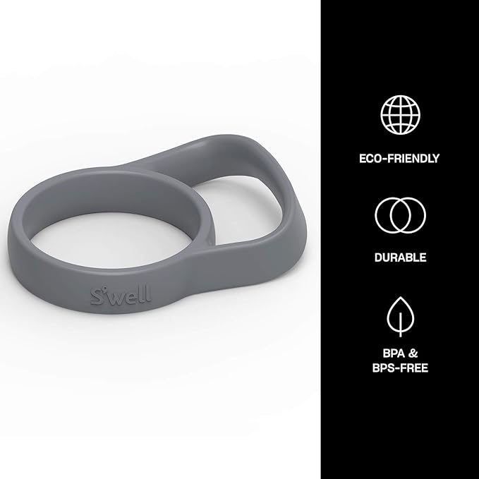 S'well Traveler Handle, Fits All Traveler Sizes, Grey, Comfortable Carrying On The Go, Flexible Silicone Grip, BPA Free