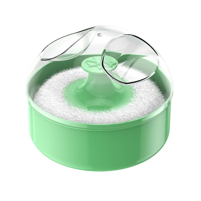Powder Puff with Case Body Cosmetic Empty Loose Powder Box Container Body Powder Puff