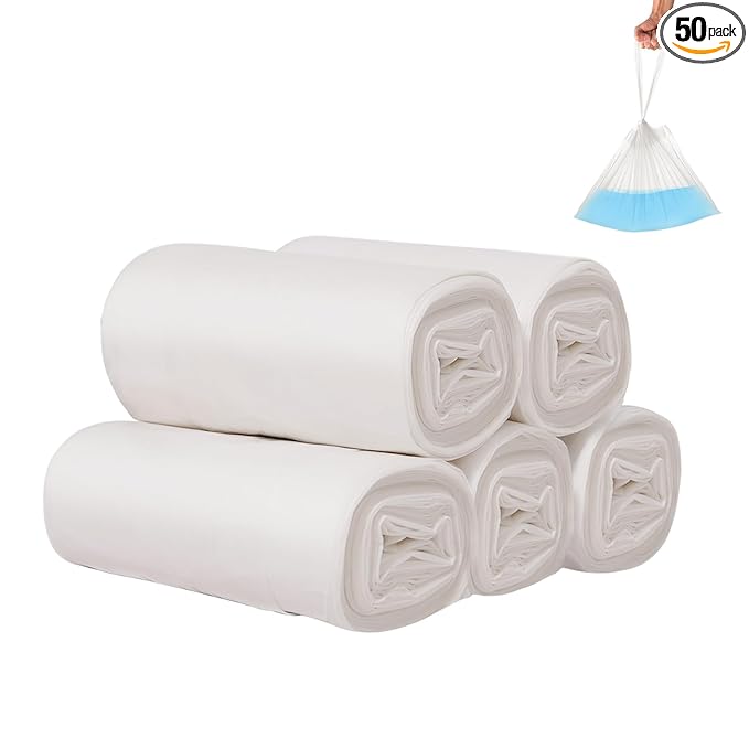 MCGMITT Portable Potty Bags, 50 Count Potty Chair Liners for Travel Potty Seat, Universal Size Travel Potty Bags for Potty Training Toilet, Potty Liners for Toddlers Pets Outdoors