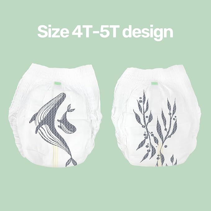 Parasol Clear+Dry Diaper Pants | Natural Training Diapers | Pure Ingredients, Water Based Ink, Non-Woven Fabric with Dermatest Excellent Seal | Rash Protection Diaper Set, Size 6 (35+ lbs.) 36 Ct